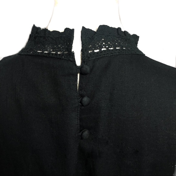 🔴SOLD🔴Anthropologie Farm Rio Black Dress L - Picture 10 of 13